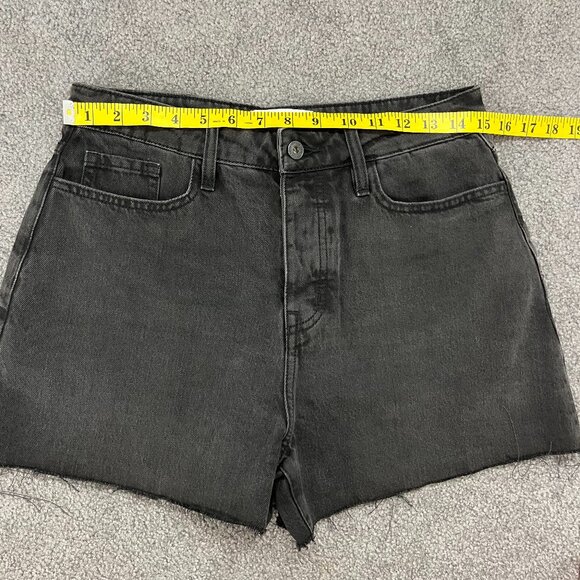 Outland Denim | NWOT Annie High Classic Aged Black Jean Shorts, size 28 - Picture 5 of 12